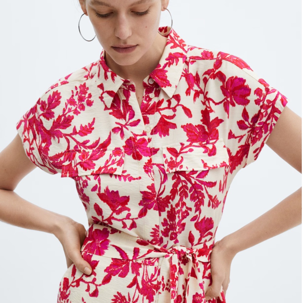 MANGO Floral Jumpsuit – Feminine Flower Print – Effortless Chic